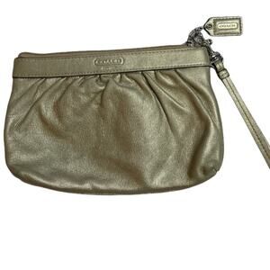 Coach Silver Clutch Wristlet